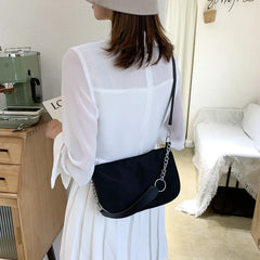 Casual Ladies Crossbody Bags Nylon Chain Bag Vintage Shoulder Bags