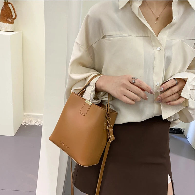 Casual Ladies Tote Female Bucket Women Shoulder Crossbody Messenger Bag