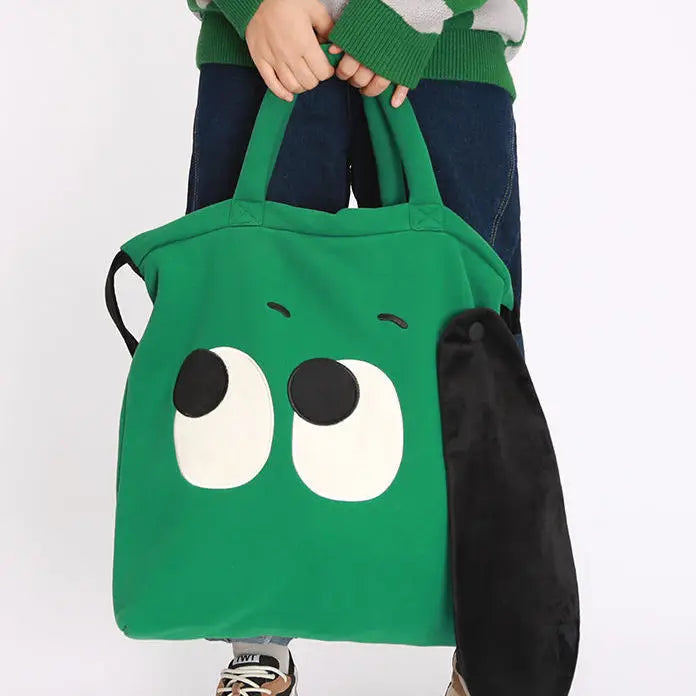Casual Canvas Shoulder Bag Large Capacity Solid Shopper Crossbody Bags