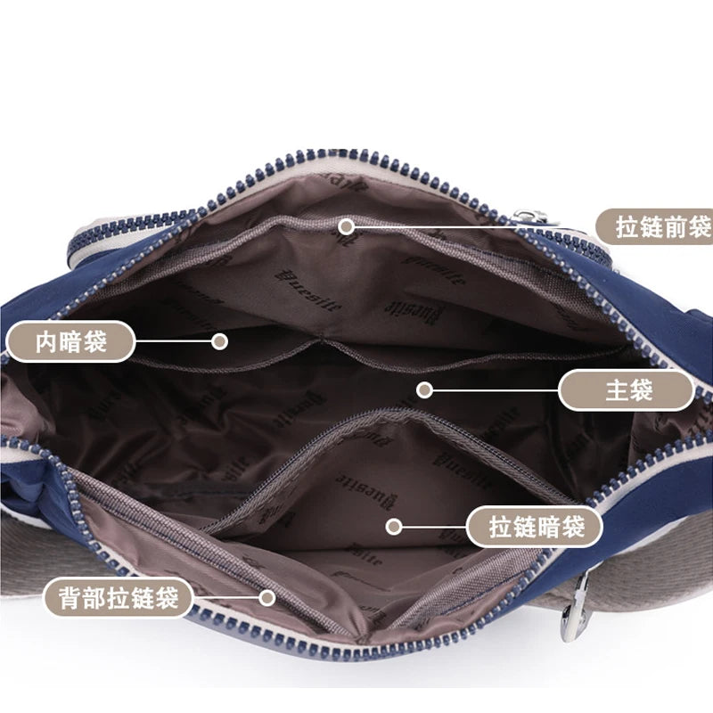 Large Capacity Waterproof Nylon Women Shoulder Bag