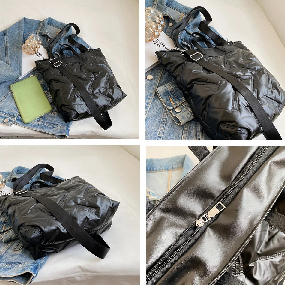 Waterproof Large Capacity Tote Bag for Women, Winter Handbag