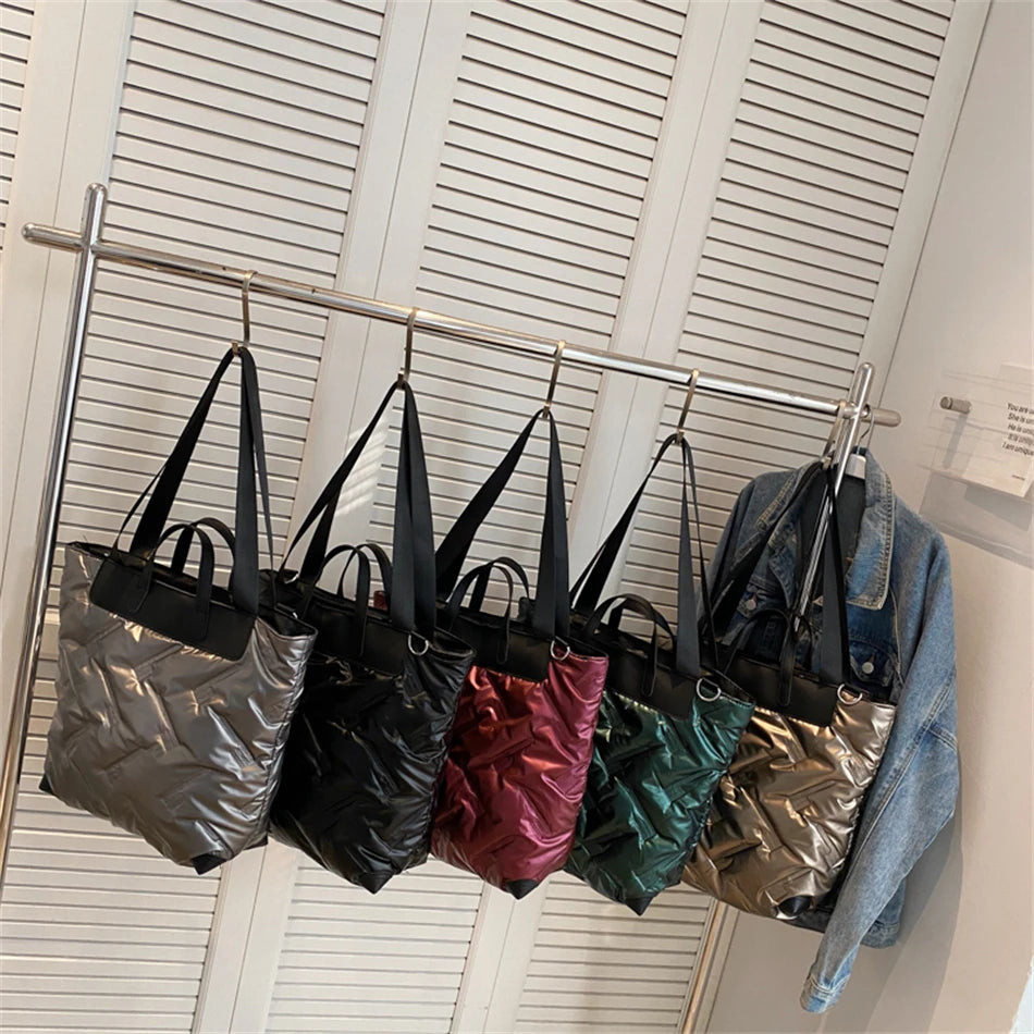 Waterproof Large Capacity Tote Bag for Women, Winter Handbag