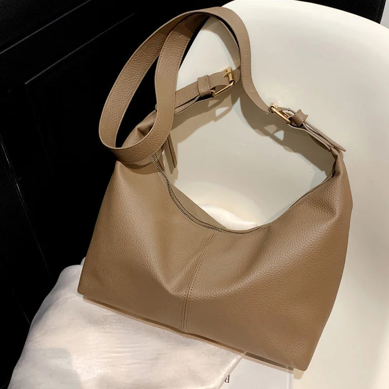 Soft Pu Leather Large Shoulder Bag for Women Crossbody Tote