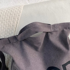 Casual Letter Canvas Bag For Women Large Capacity Handbag Shoulder Bag