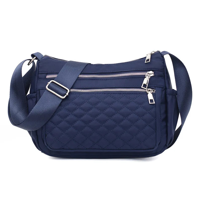 Waterproof Oxford Crossbody Bag with Embroidery Design