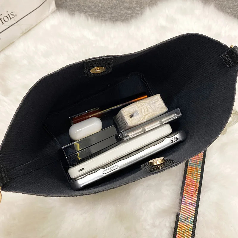 Lychee Pattern Crossbody Bag Women's Shoulder Handbag Messenger Bag