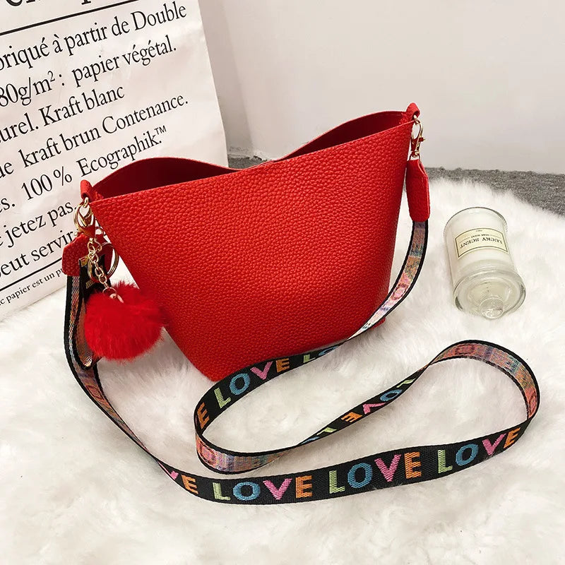 Lychee Pattern Crossbody Bag Women's Shoulder Handbag Messenger Bag