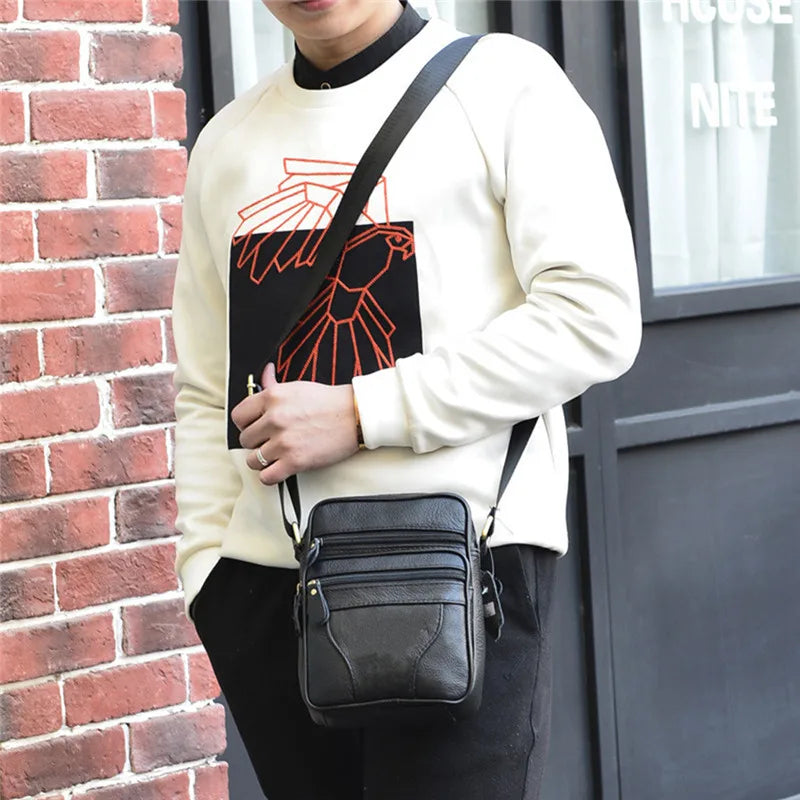 Men's PU Leather Shoulder Crossbody Bag