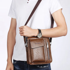 Casual Men Shoulder Bag Vintage Crossbody Bags High Male Bag Leather Handbag