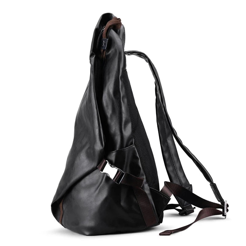 Men's PU High-End Backpack Multi-Function Large Capacity Classic Backpack