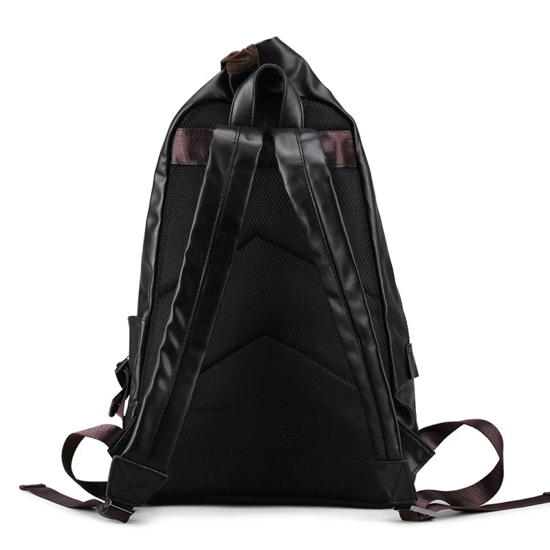 Men's PU High-End Backpack Multi-Function Large Capacity Classic Backpack
