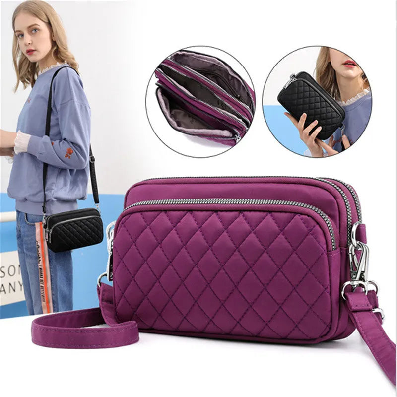 Nylon Waterproof Crossbody Bag for Women Men Outdoor Shoulder Bag