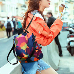Casual Oxford Cloth Women Backpack Anti Theft Girls Schoolbags Teen Travel