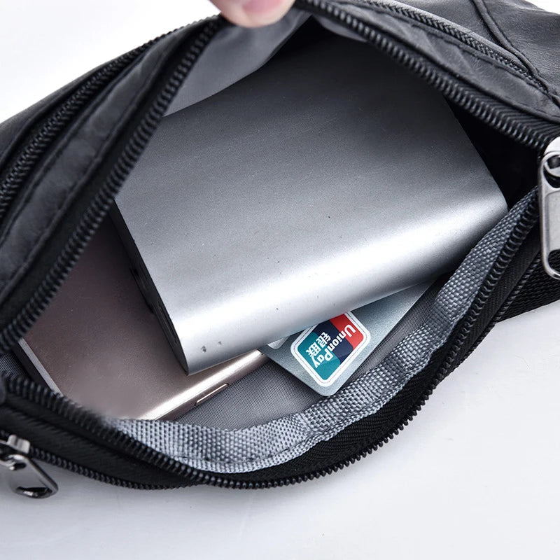 Vintage PU Leather Waist Bag for Men