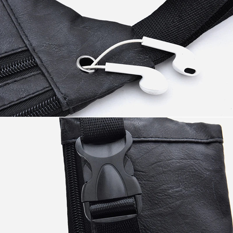 Vintage PU Leather Waist Bag for Men