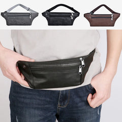 Vintage PU Leather Waist Bag for Men