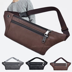 Vintage PU Leather Waist Bag for Men