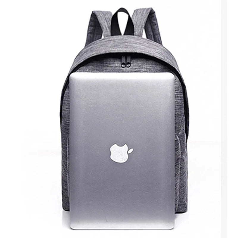 Canvas Backpack School College Student Bag Men Women