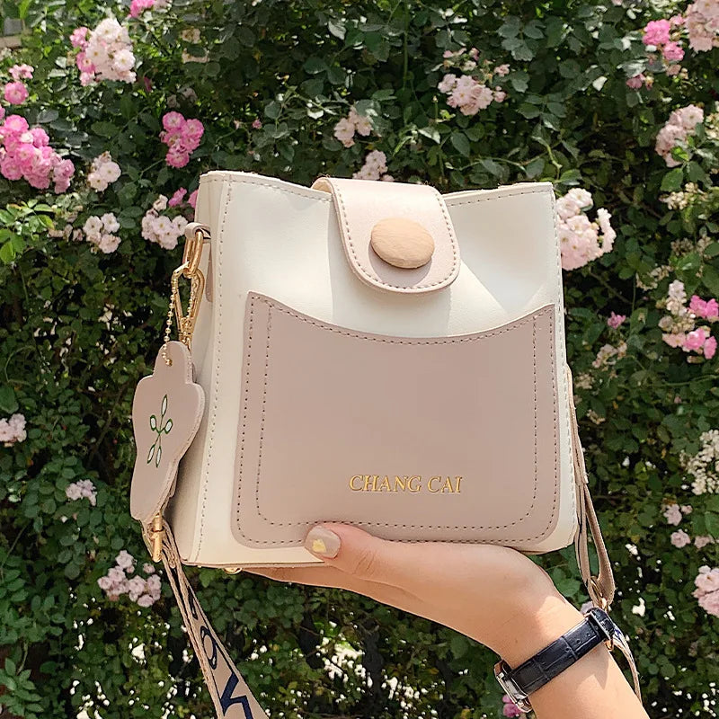 Casual Shoulder Bag Women Summer Bucket Bag