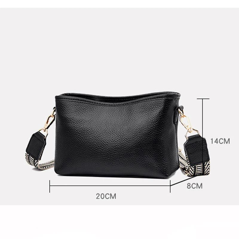 Vintage Leather Bucket Tote Shoulder Bag