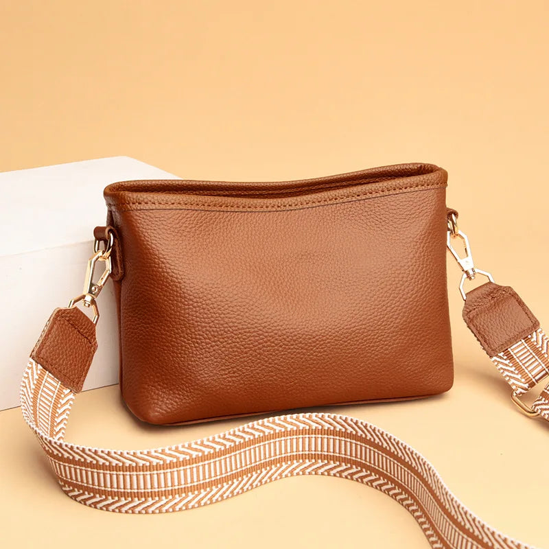 Vintage Leather Bucket Tote Shoulder Bag
