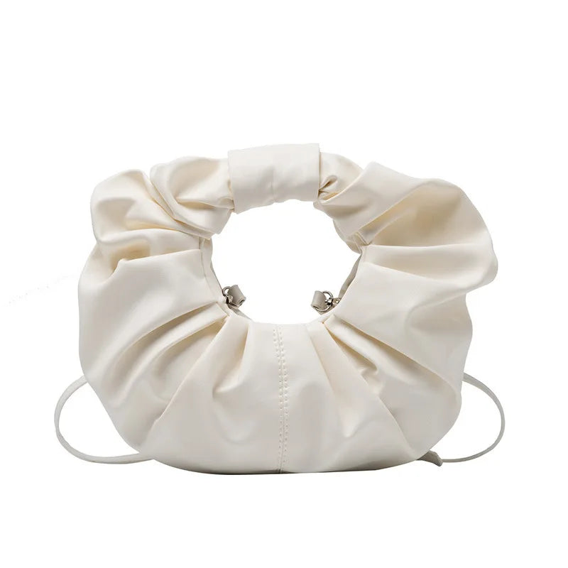 Soft Round Buckle Handbag for Women Cloud Bag