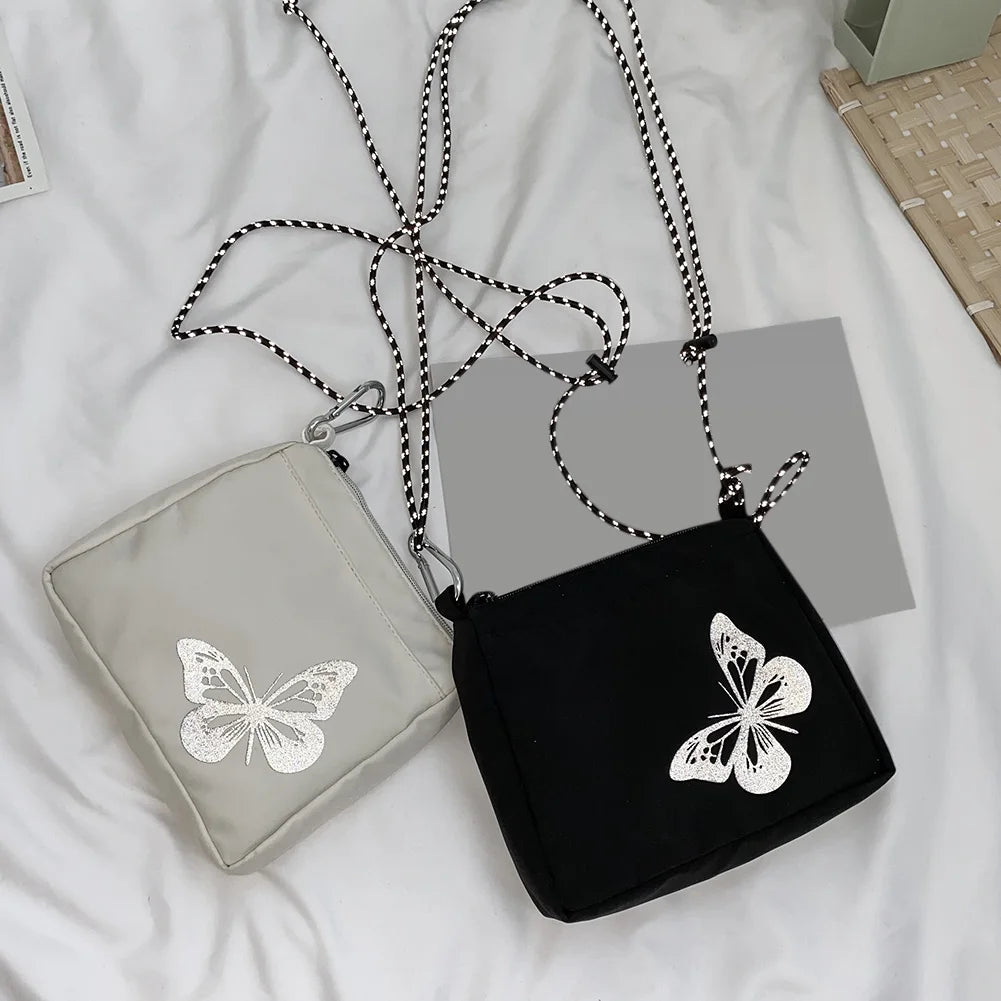 Reflective Butterfly Crossbody Bag Small Shoulder Handbag