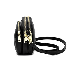 Casual Three Layer Shoulder Bag For Women Solid Crossbody Bag
