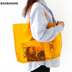 Casual PVC Handbags Transparent Beach Bags