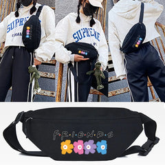 Three Beauties Print Waist Bag Casual Chest Bag