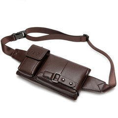 Casual Waist Bag PU Leather Fanny Pack Phone Pouch Chest Packs