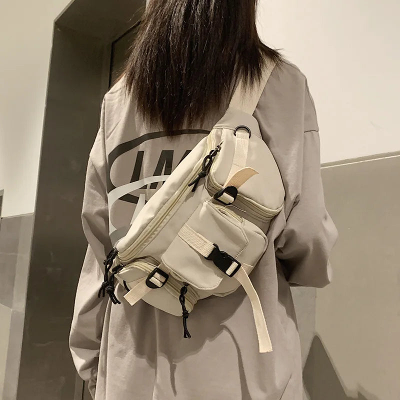 Women's Nylon Fanny Pack Crossbody Chest Bag