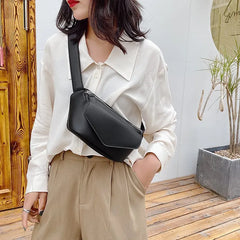 Leather Waist Bag for Women Shoulder Travel Chest Fanny Pack