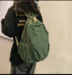 Casual Canvas Backpack Large-capacity Business Student Laptop Bag
