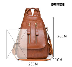 Casual Women Backpack PU Leather School Bag Backpack for Teenager Girls Rucksack