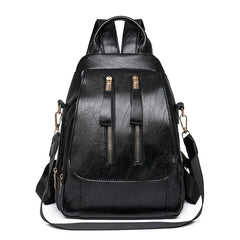 Casual Women Backpack PU Leather School Bag Backpack for Teenager Girls Rucksack