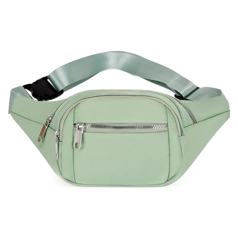 Casual Women Waist Bag Chest Bag Multi-Function Crossbody Pouch Nylon Travel