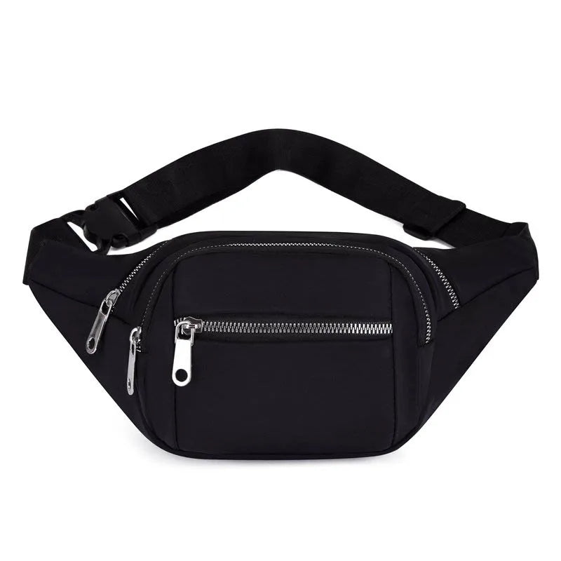 Casual Women Waist Bag Chest Bag Multi-Function Crossbody Pouch Nylon Travel
