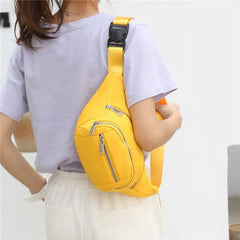 Casual Women Waist Bag Chest Bag Multi-Function Crossbody Pouch Nylon Travel