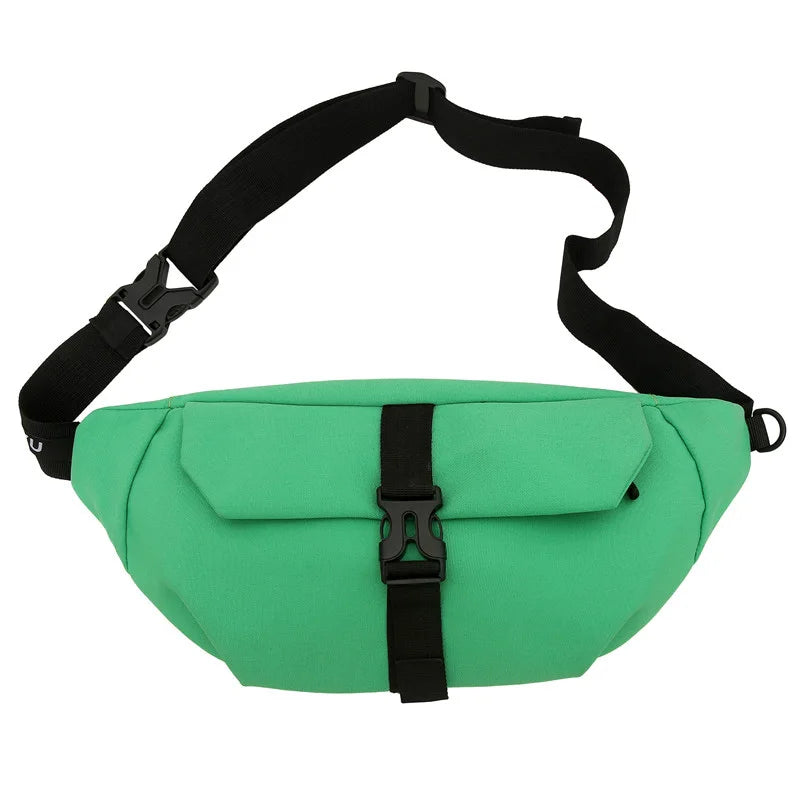 Casual Women Waist Bag Unisex Street Hip-hop Fanny Pack Nylon Belt Bag