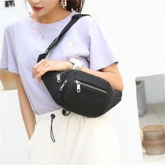 Casual Women Waist Bags Chest Bag Multi-Function Phone Pouch Nylon Travel