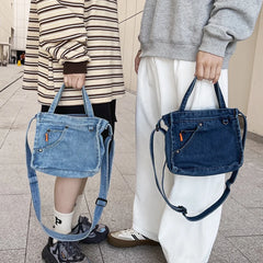 Girls Denim Messenger Bag
