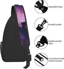 Cat & Butterfly Sling Bag Backpack for Travel Hiking