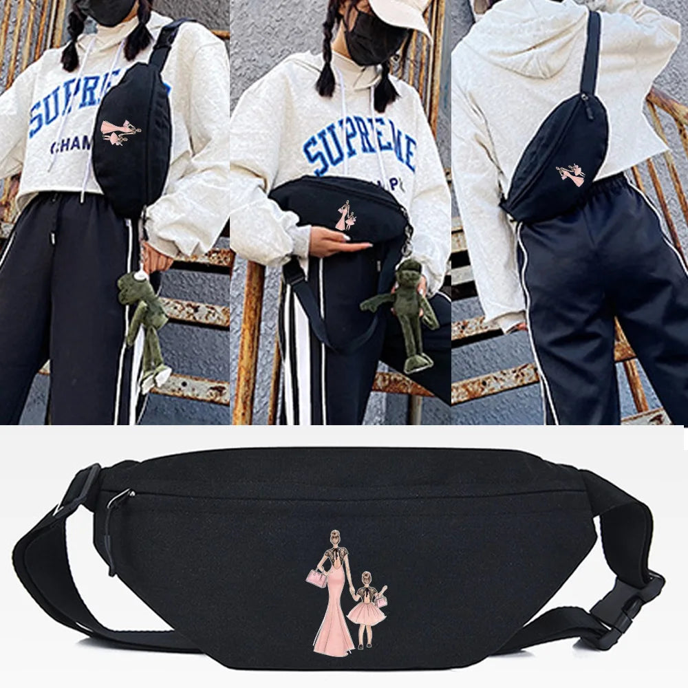 Catwalk Printing Waist Bag Chest Pack Canvas