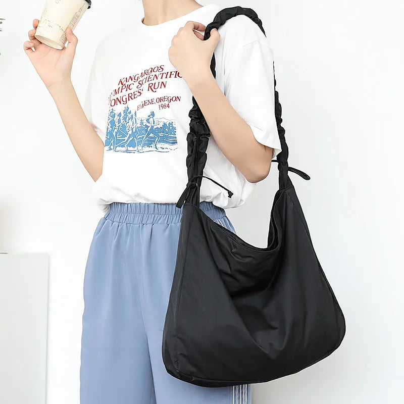 Causal Women's Canvas Bag Large Nylon Shoulder Bag High Shopping Hobo Bag
