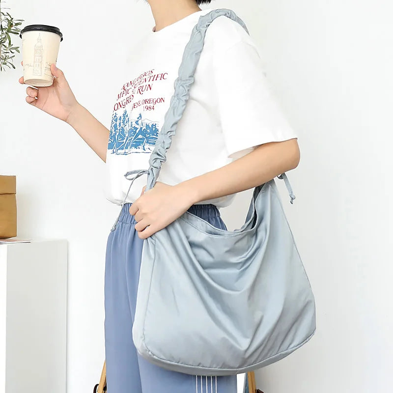 Causal Women's Canvas Bag Large Nylon Shoulder Bag High Shopping Hobo Bag