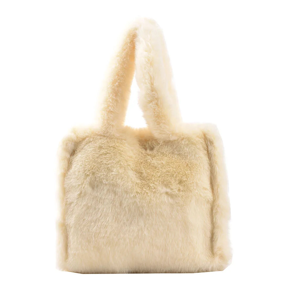 Casual All-match Women Autumn Winter Soft Plush Fur Handbag