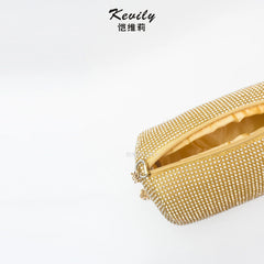 Cavilly Cylinder Bag Creative Armpit Double Chain Bag