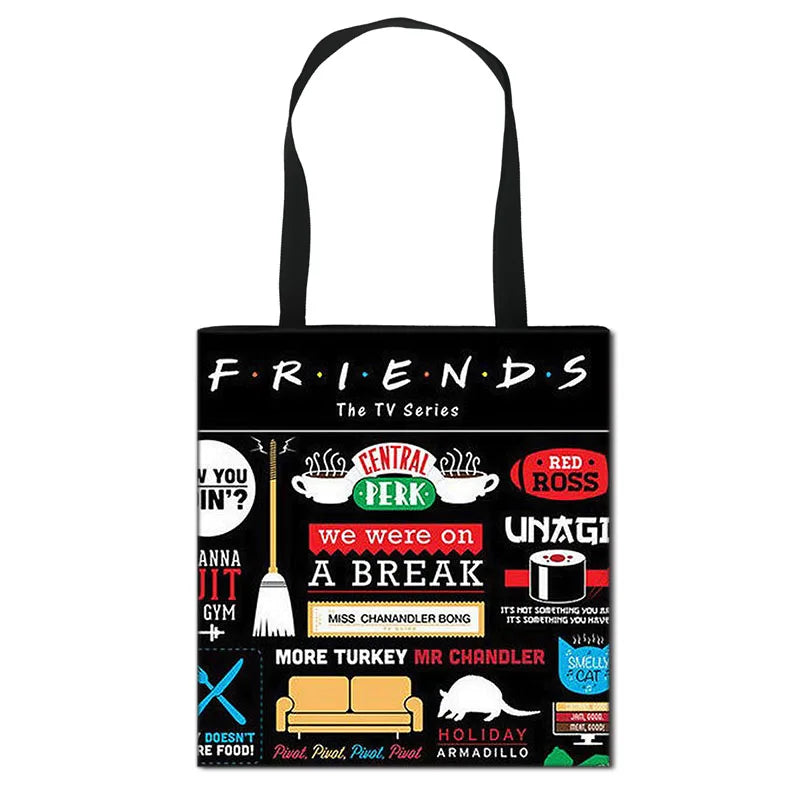Central Perk Coffee TV Show Handbag Women Lady Shopping Bag