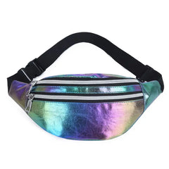 Cgration Women Holographic Waist Fanny Pack Belt Bag Pouch Travel